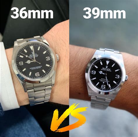 rolex explorer 39mm vs 36mm